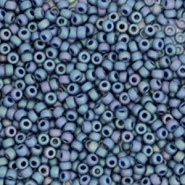 Miyuki rocailles kralen 11/0 - Opaque glazed frosted rainbow bayberry blue 11-4703